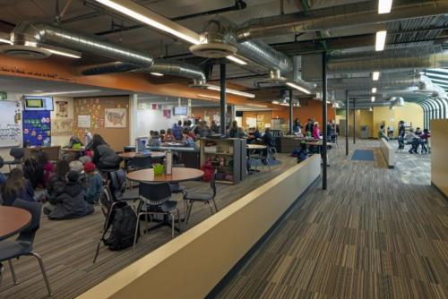open concept common area in charter school