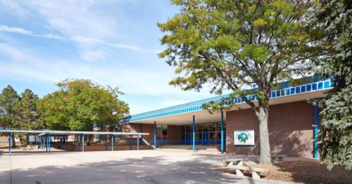 courtyard and entrance of school
