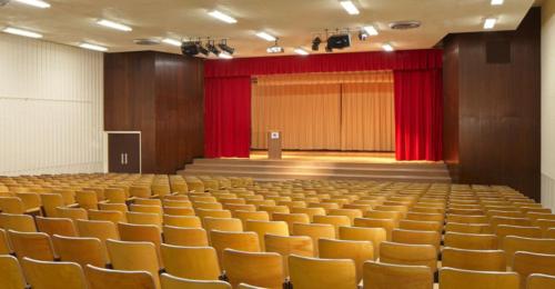 view from the back of the school auditorium