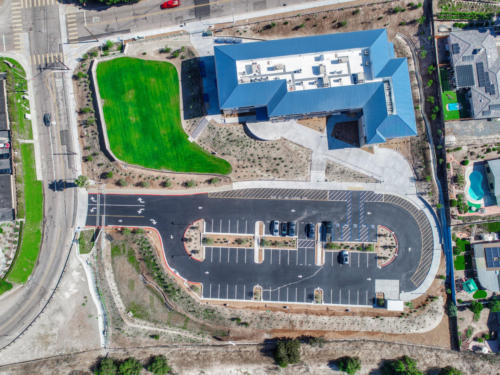 ariel view of school campus