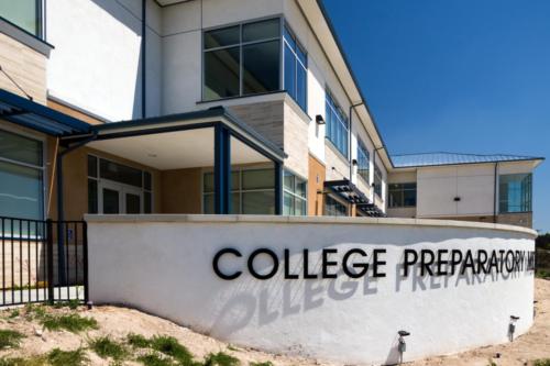 exterior of school campus sign