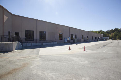 Loading dock area at the back of the school