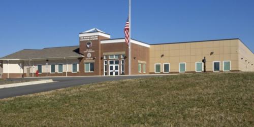 Wide view of the exterior of The North Carolina Leadership Academy