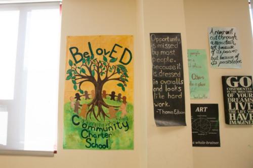 Hand-painted inspirational quotes hanging on a wall