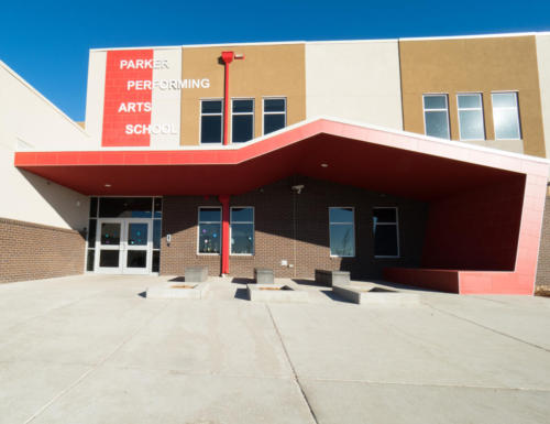 Entrance to Parker Performing Arts School